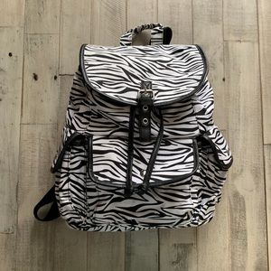 Zebra print backpack